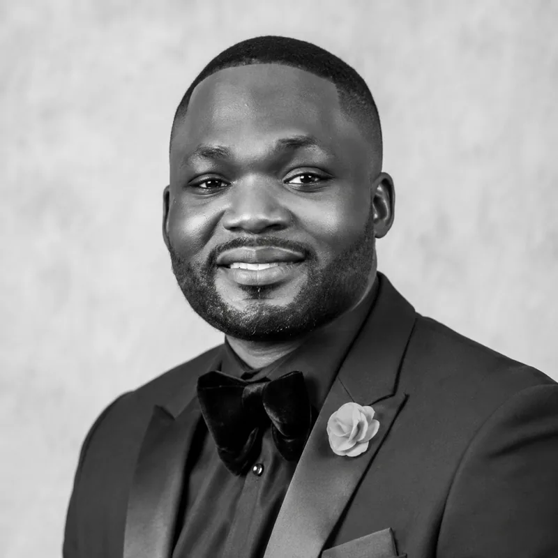 Portrait of Habeeb Salawu, founder of Hear Men Speak.